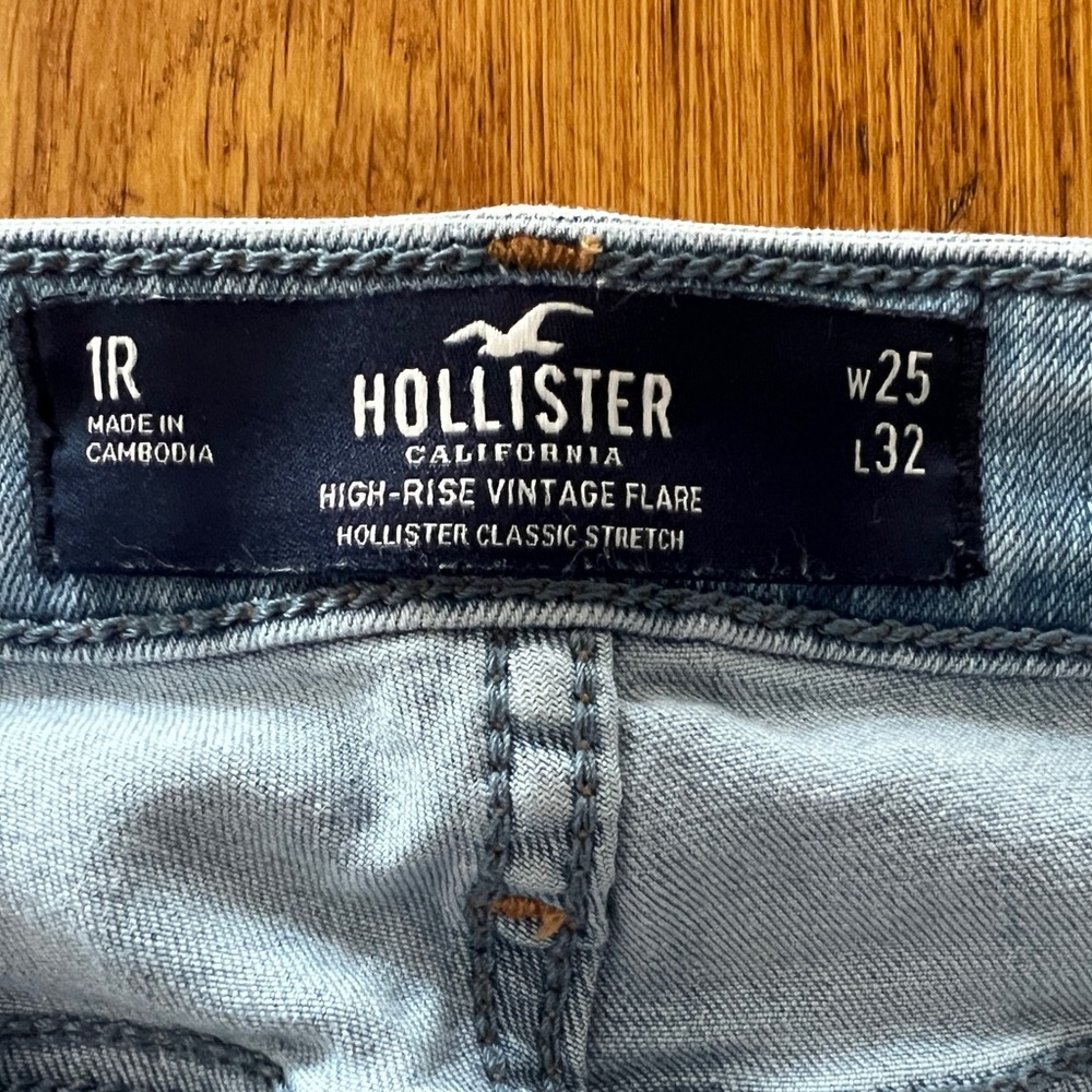 Hollister Light Blue High-Rise Vintage Flare Jeans